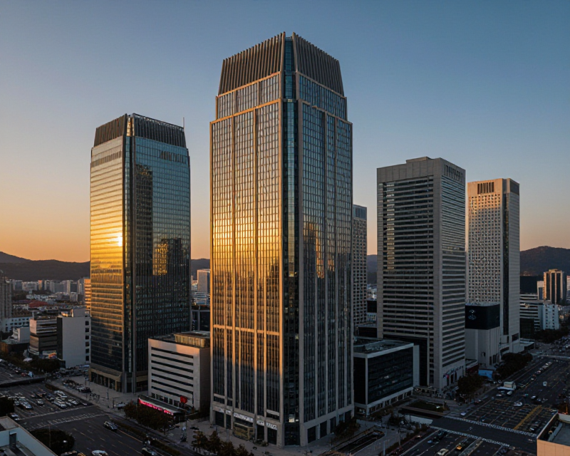 Seoul Financial District Sunset