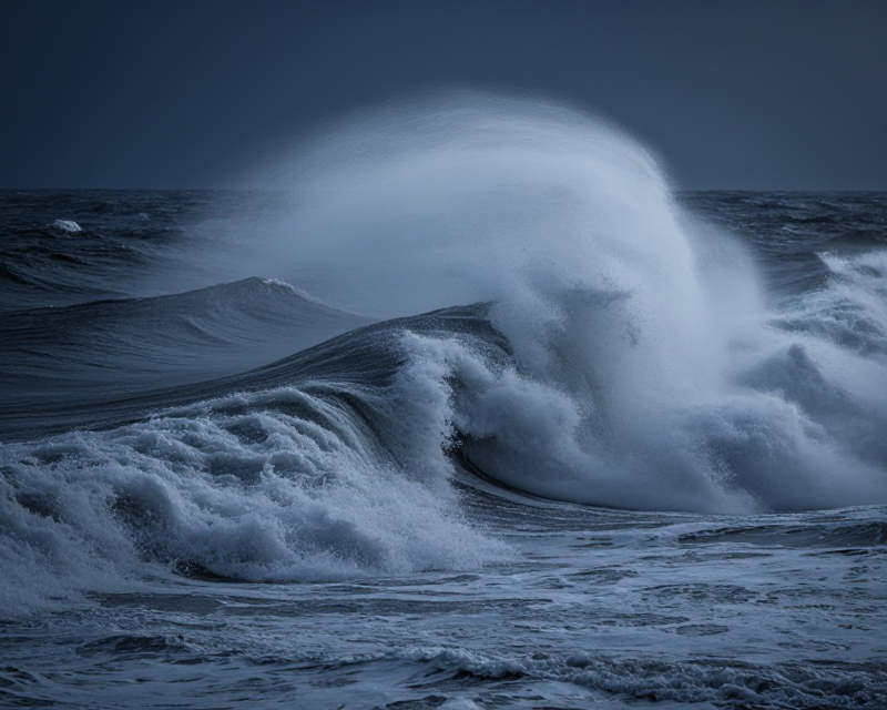 Turbulent Sea near Busan