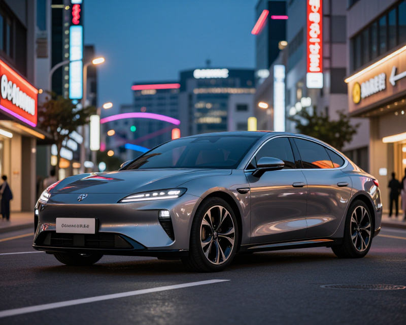 Modern Electric Vehicle in Seoul