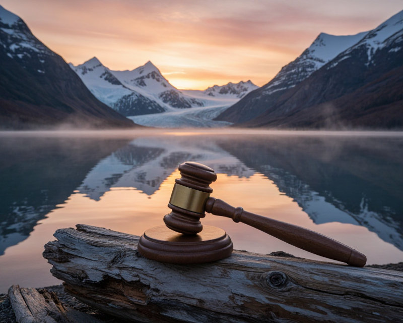 Alaskan Landscape and Justice Symbolism