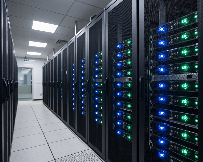 High-tech Data Center Interior