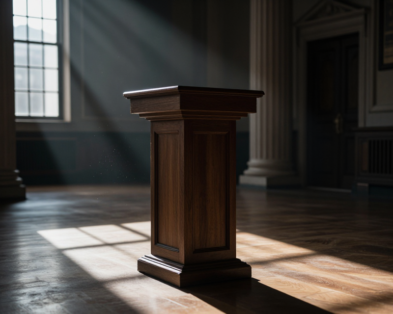 Empty Political Podium