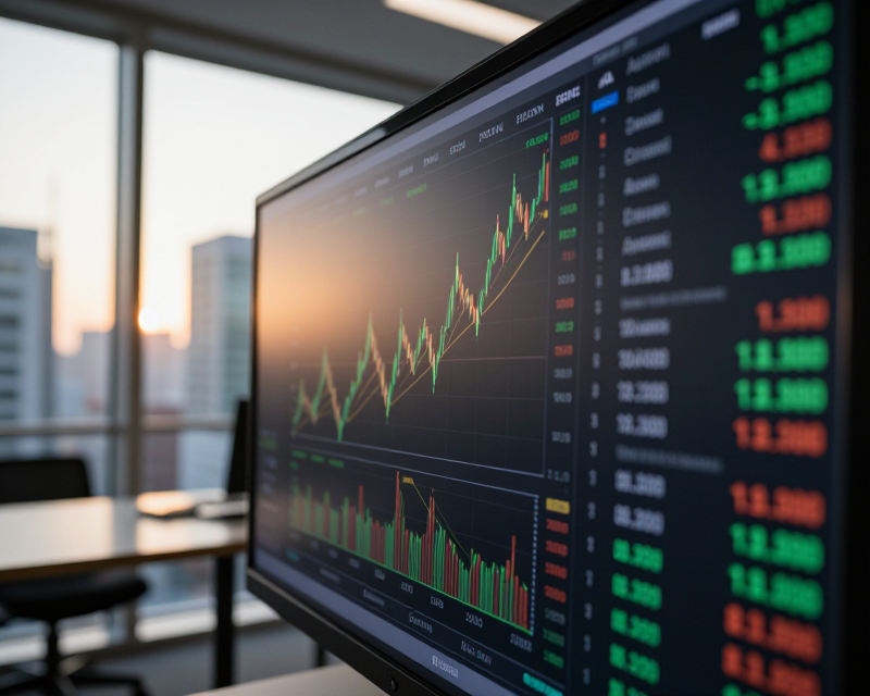 Rising KOSPI Stock Market Display