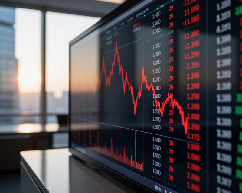 Financial Market Decline Concept