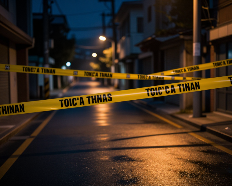 Somber Crime Scene Atmosphere