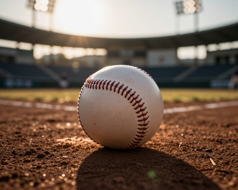 Reflective Baseball Scene