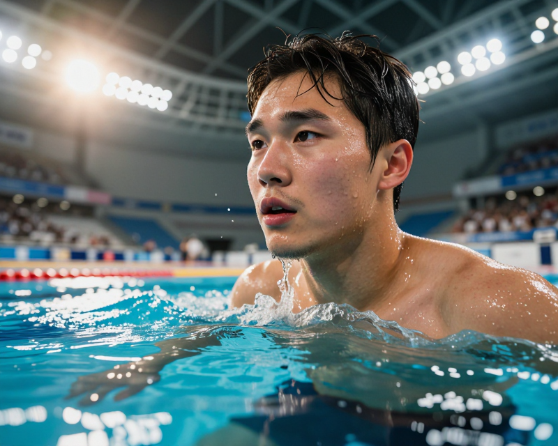 Swimming Victory Moment