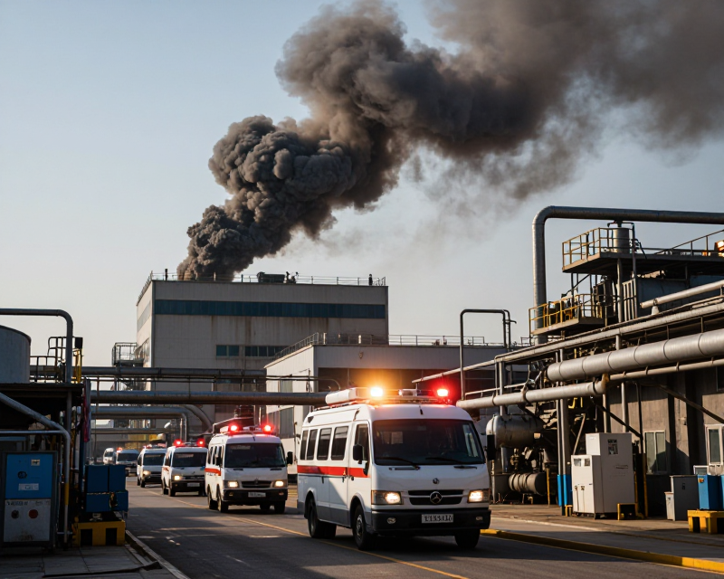 Industrial Fire Scene
